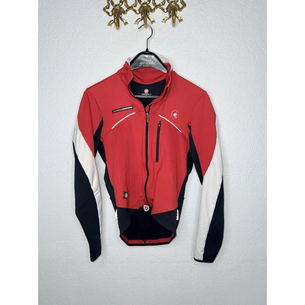 Castelli Gabba Rosso Corsa Windstopper Cycling Jacket Women’s Medium Red D1